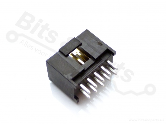 Box header Molex 10-pin male gouden pins  (2x5p)